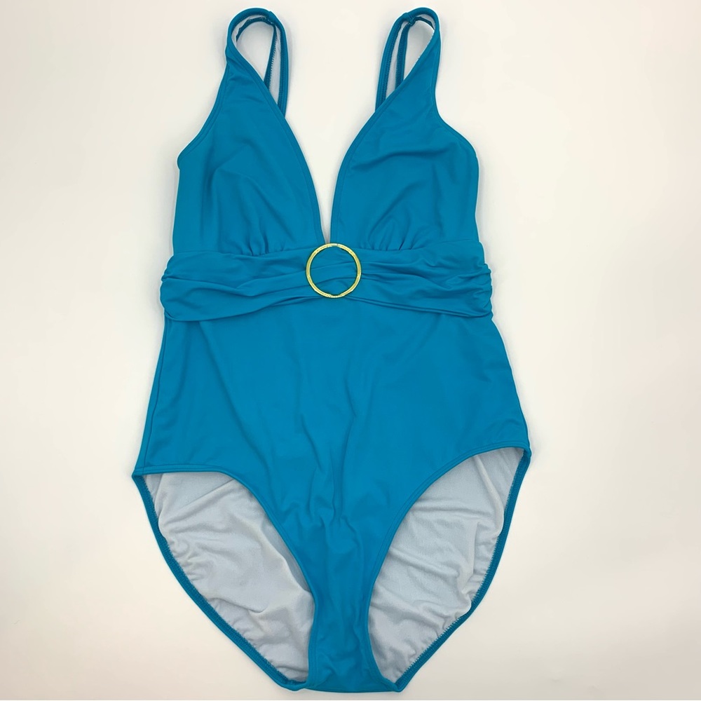 LAUREN Ralph Lauren Turquoise One Piece Swimsuit | Size 14